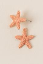 Francesca's Starfish Stud Earring In Coral - Coral