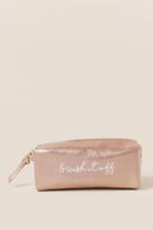 Francesca's Brush It Off Cosmetic Pouch - Rose/gold
