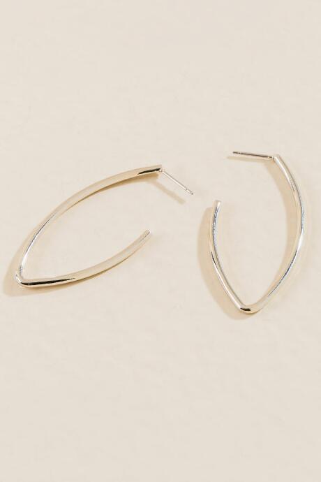 Francesca's Nova Open End Hoop - Silver