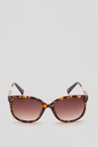 Francesca's Breeze Rounded Sunglasses - Brown
