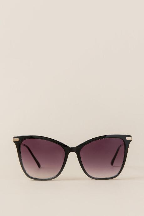 Francesca's Hollywood Square Cat Eye Sunglasses - Gold