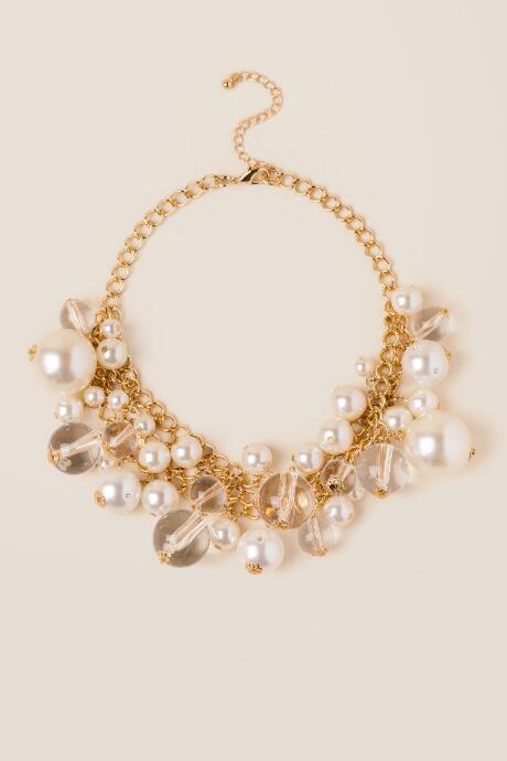 Francesca Inchess Evaline Pearl Bauble Statement Necklace - Pearl