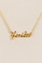 Francesca's Florida Script Necklace In Gold - Gold