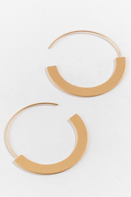 Francesca's Olivia Satin Pull Through Hoops - Gold