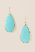 Francesca's Demi Long Teardrop Earring In Turquoise - Turquoise