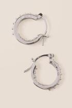 Francesca's Javi Cubic Zirconia Huggie Hoop Earring - Silver