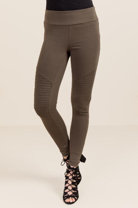 No Comment Collyn Moto Legging - Olive