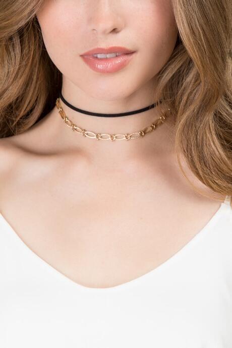 Francesca's Gianna Choker Set - Black