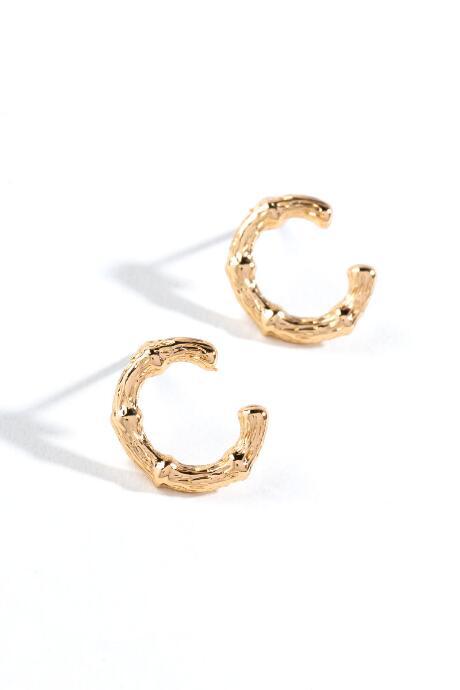 Francesca's C Bamboo Initial Studs - Gold