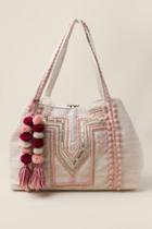 Francesca's Mandi Pom Pom Weekender - Ivory