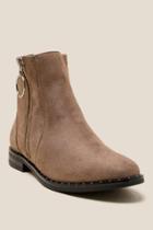 Restricted Bernice Side Zipper Ankle Boot - Taupe