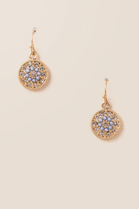 Francesca's Sadira Small Circle Drop Earring - Periwinkle