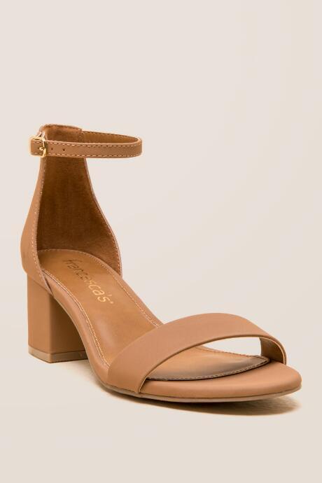Francesca Inchess Erma Solid Low Block Heel - Tan