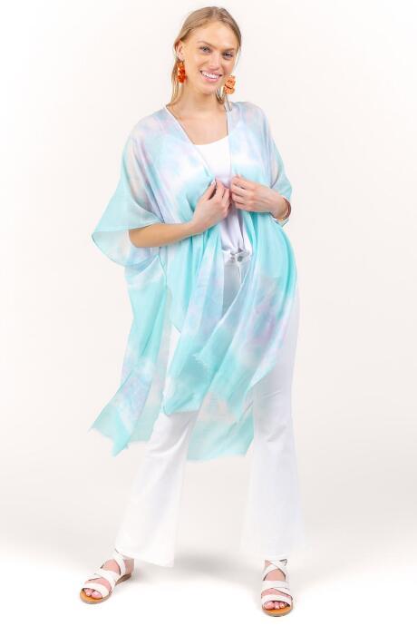 Francesca's Alexis Tiedye Ruana - Mint