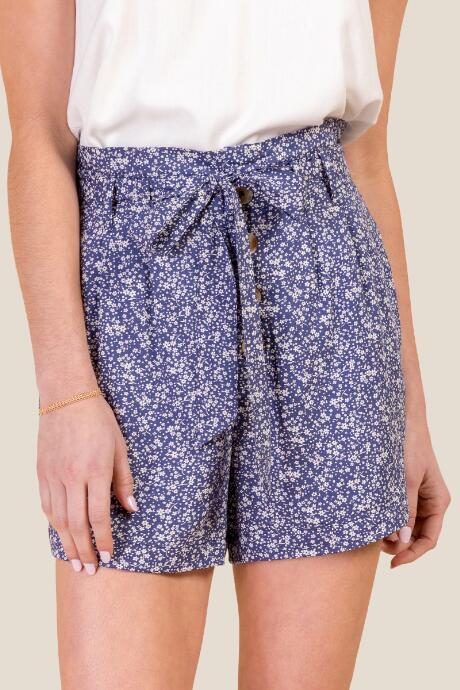 Francesca's Sherry Button Front Shorts - Navy