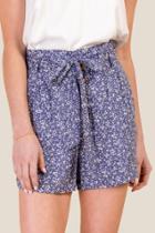 Francesca's Sherry Button Front Shorts - Navy