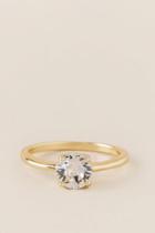Francesca's Amelie Swarovski Crystal Ring In Clear - Clear
