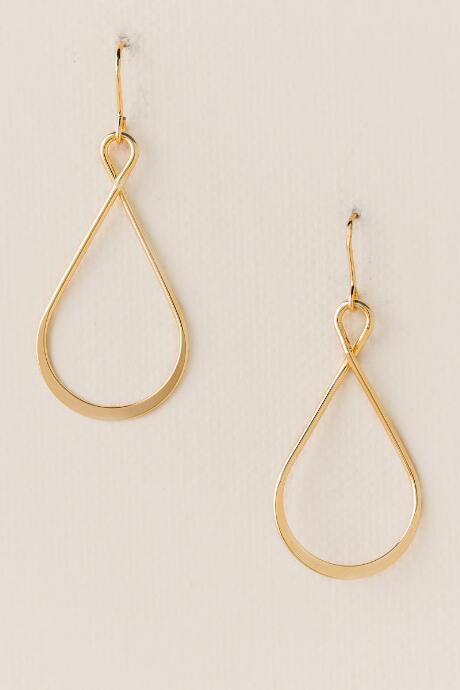 Francesca's Serena Clean Loop Drop Earring - Gold