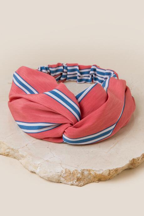 Francesca's Mira Striped Headband - Pink