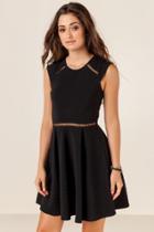 Mi Ami Coralie Solid Dress - Black