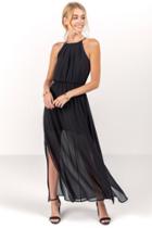 Francesca's Flawless Solid Maxi Dress - Black