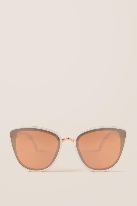 Francesca's Mylene Cat Eye Sunglasses - White