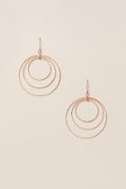 Francesca's Delby Circle Layered Hoop Earring - Rose/gold