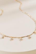 Francesca's Carly Starburst Drops Pendant Necklace - Gold