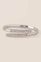 Francesca's Aeiris Crystal Wrap Ring - Silver