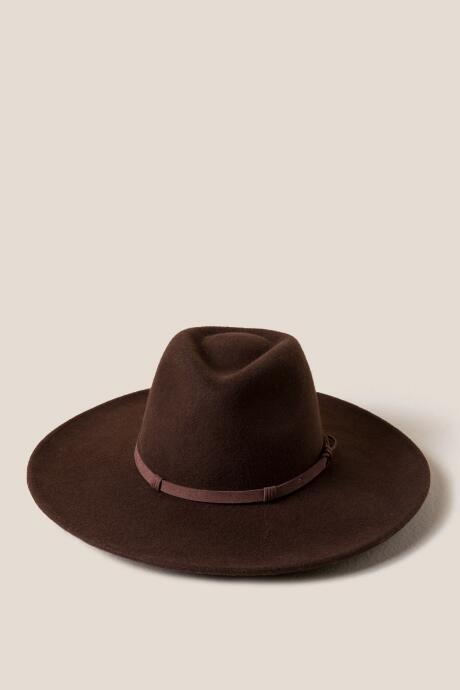 Francesca's Ainsley Wool Panama Hat - Brown