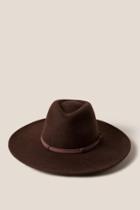 Francesca's Ainsley Wool Panama Hat - Brown