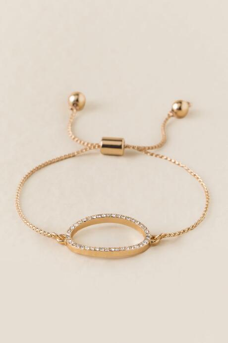 Francesca's Izabella Pull Tie Bracelet - Gold