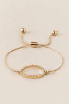 Francesca's Izabella Pull Tie Bracelet - Gold