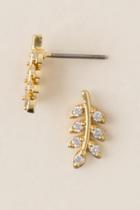 Francesca's Petal Stone Stud Earring - Crystal