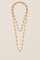 Francesca's Kendall Glass Beaded Necklace - Gray