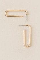 Francesca's Paperclip Drop Earring - Gold