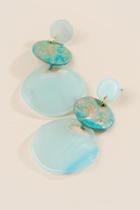 Francesca's Shelby Patina Earrings - Turquoise