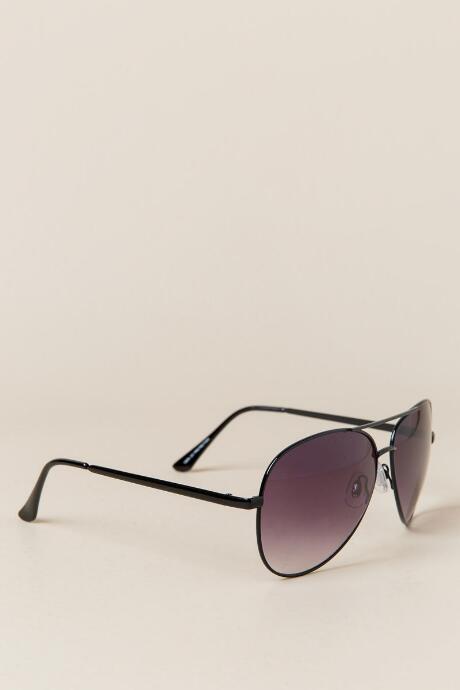 Francescas Zali Aviator Sunglasses - Black