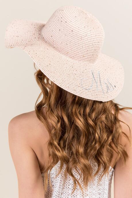 Francescas Mrs. Straw Floppy Hat - Blush