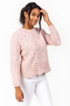Francesca's Payson Speckle Sweater - Blush