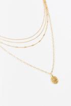 Francesca's Mallory Layered Locket Necklace - Gold