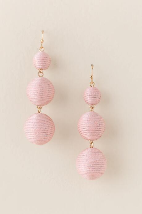 Francesca's Jane Bauble Ball Drop Earring In Blush - Blush