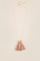 Francesca's Cateleya Tassel Pendant - Rose