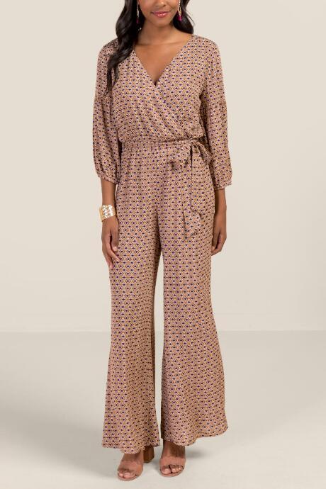 Francesca Inchess Amelia Faux Wrap Jumpsuit - Mustard