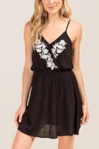 Francesca Inchess Mari Lattice Back A-line Dress - Black