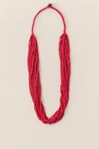 Francesca's Lyn Beaded Necklace - Red