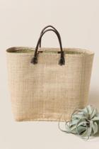Francescas Maddy Straw Tote In Solid - Natural