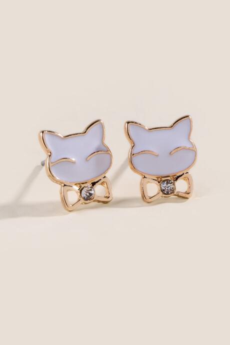 Francesca's Spencer Cat Stud - White