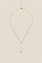 Francesca's Vermeil Cubic Zirconia Y Necklace - Gold