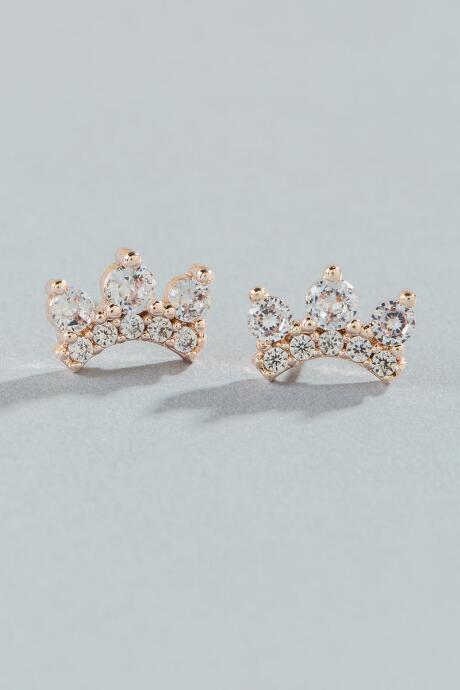 Francesca's Margot Curved Stud - Crystal